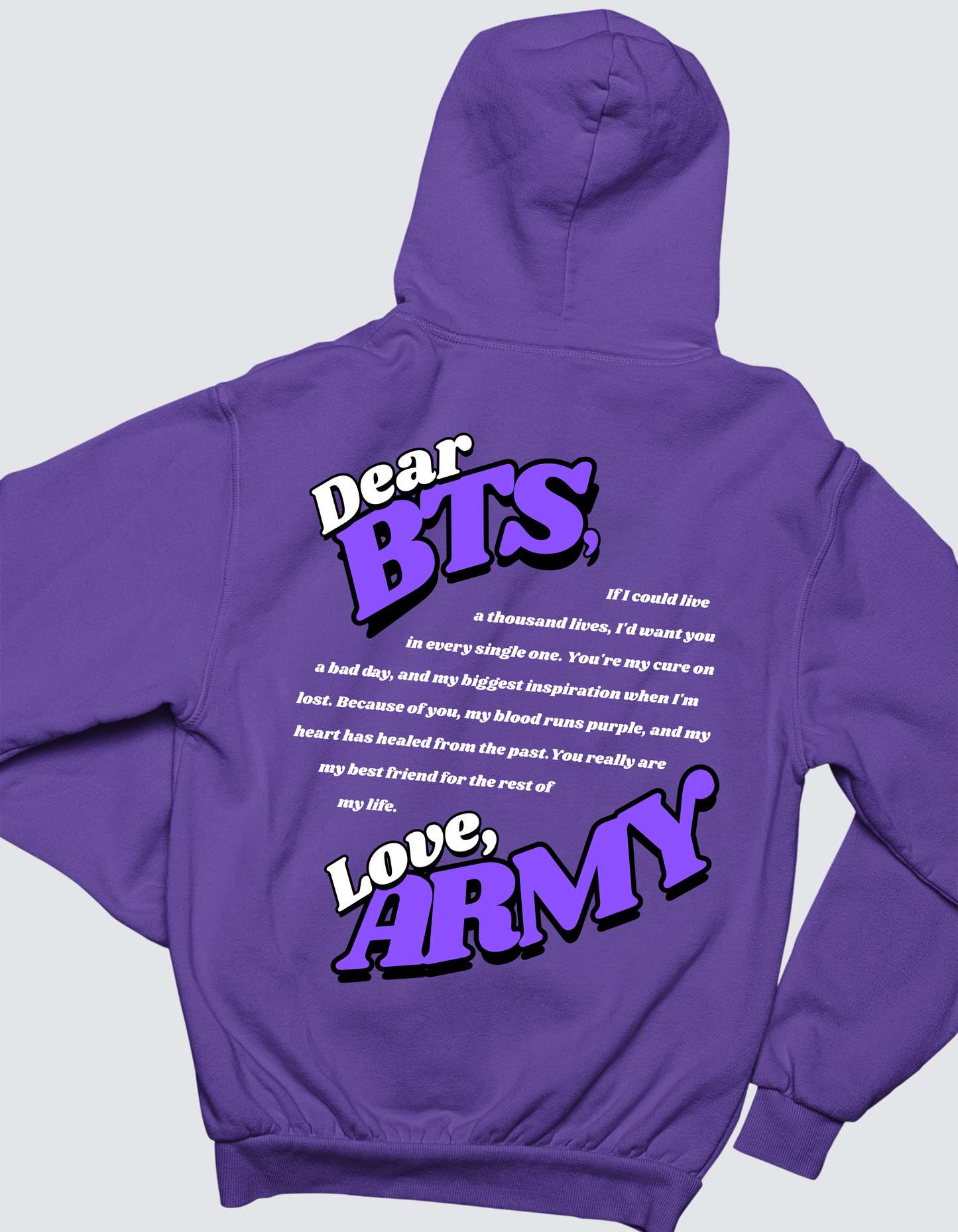 BTS 'Dear BTS' Zip-thru Hoodie Sweatshirt