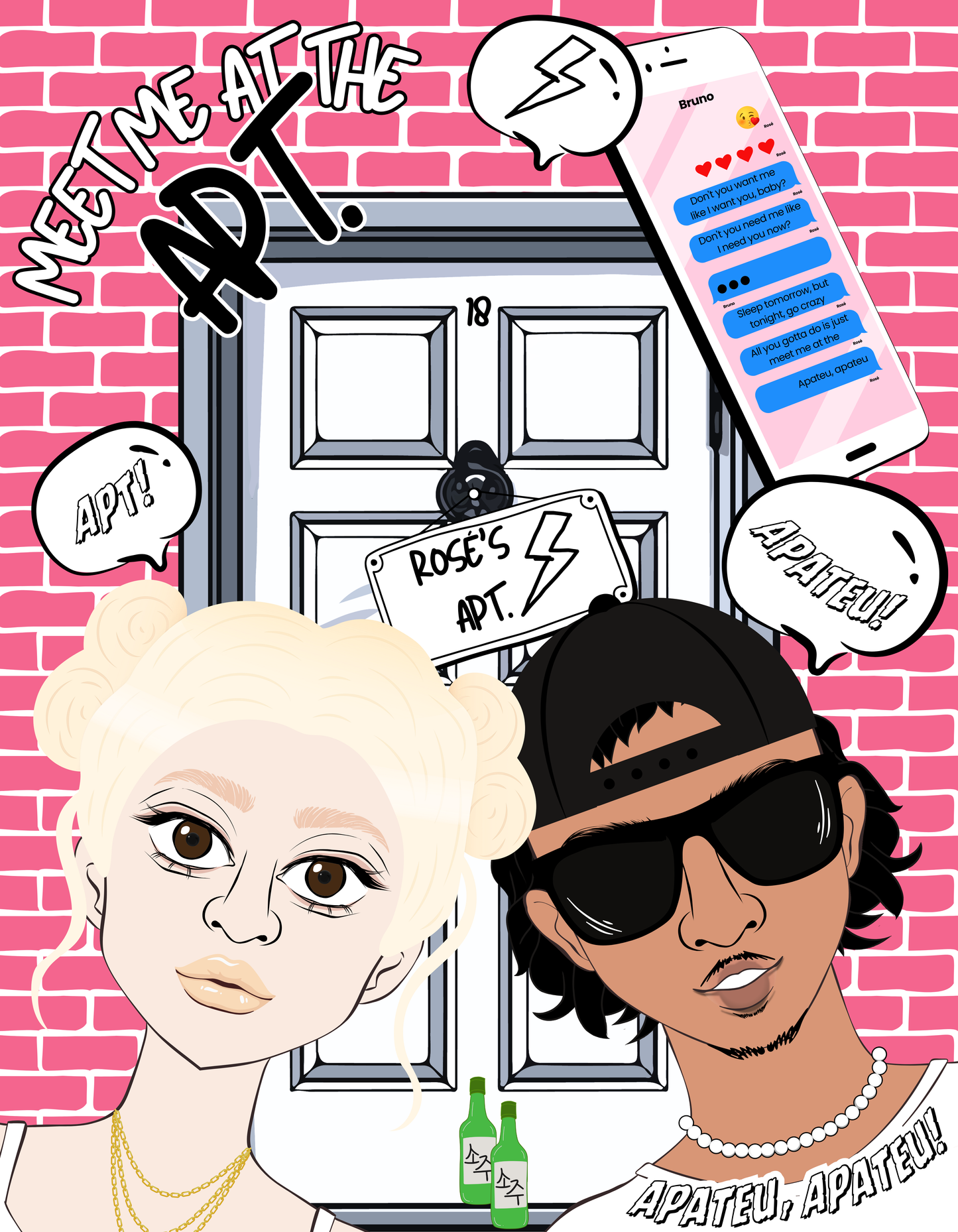 Rosé Ft. Bruno Mars APT Tee