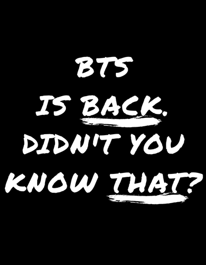 BTS World Tour Arirang Heavyweight Long Sleeve T-shirt