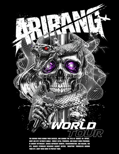 BTS Arirang World Tour Like Animals X OT7 Born To Protect Tee