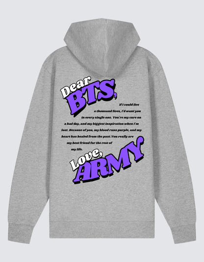 BTS 'Dear BTS' Zip-thru Hoodie Sweatshirt