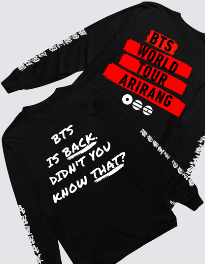BTS World Tour Arirang Heavyweight Long Sleeve T-shirt