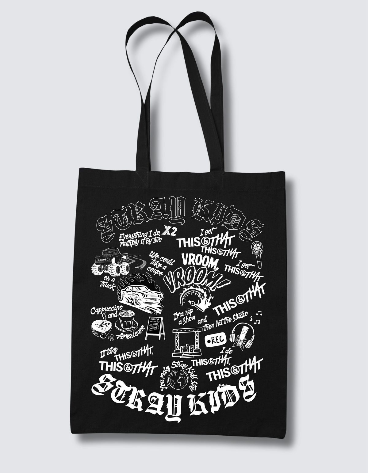 Stray Kids THIS & THAT Doodle Tote Bag